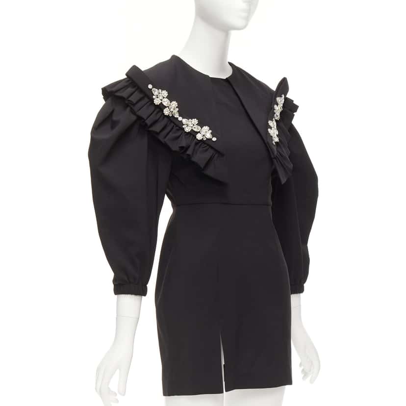 Shushu Tong Crystal Collar Dress Black Polyester Never worn - Inside View