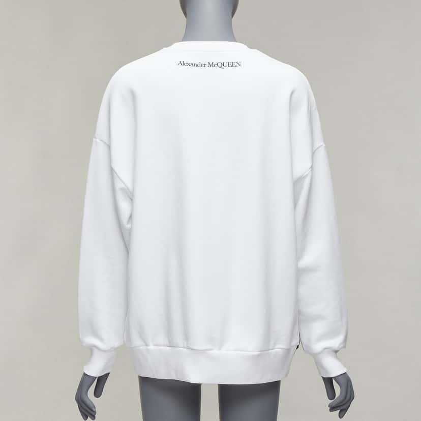 Alexander McQueen Floral Print Crew White Cotton Very good condition - Box View