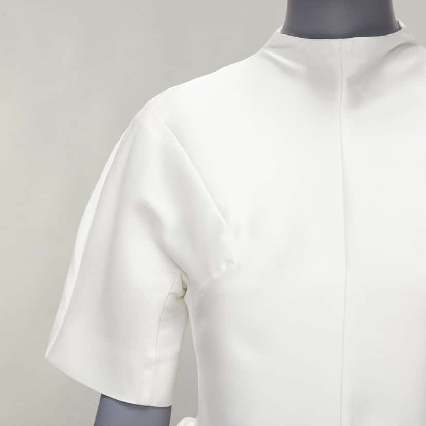 Marques Almeida Darted Cocktail Dress White Polyester Never worn - Back View