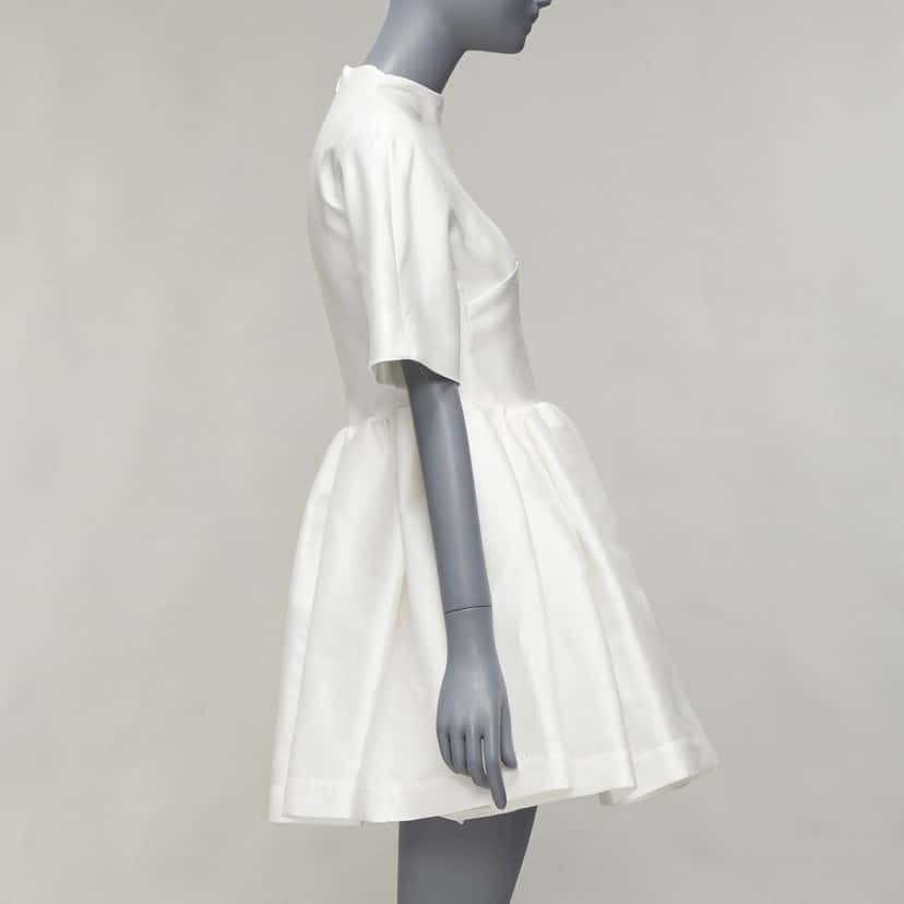 Marques Almeida Darted Cocktail Dress White Polyester Never worn - Model View