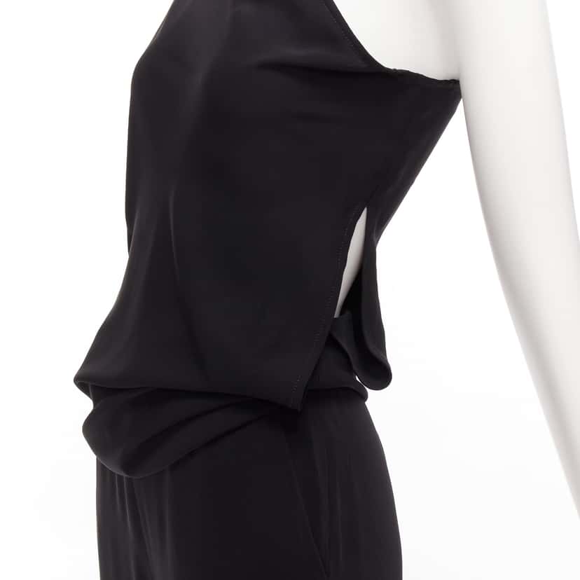 Maison Martin Margiela Black Draped Jumpsuit Black Polyester Never worn - Back View