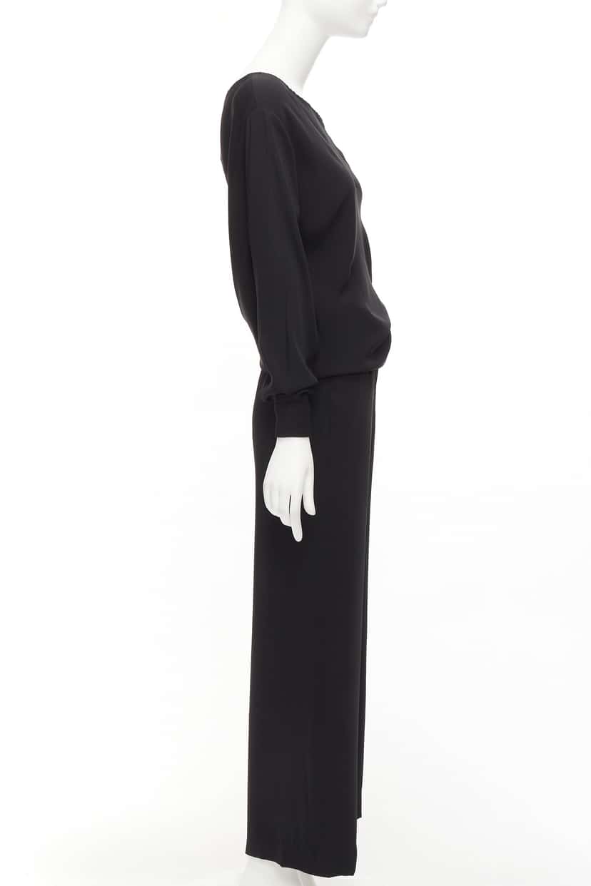 Maison Martin Margiela Black Draped Jumpsuit Black Polyester Never worn - Model View