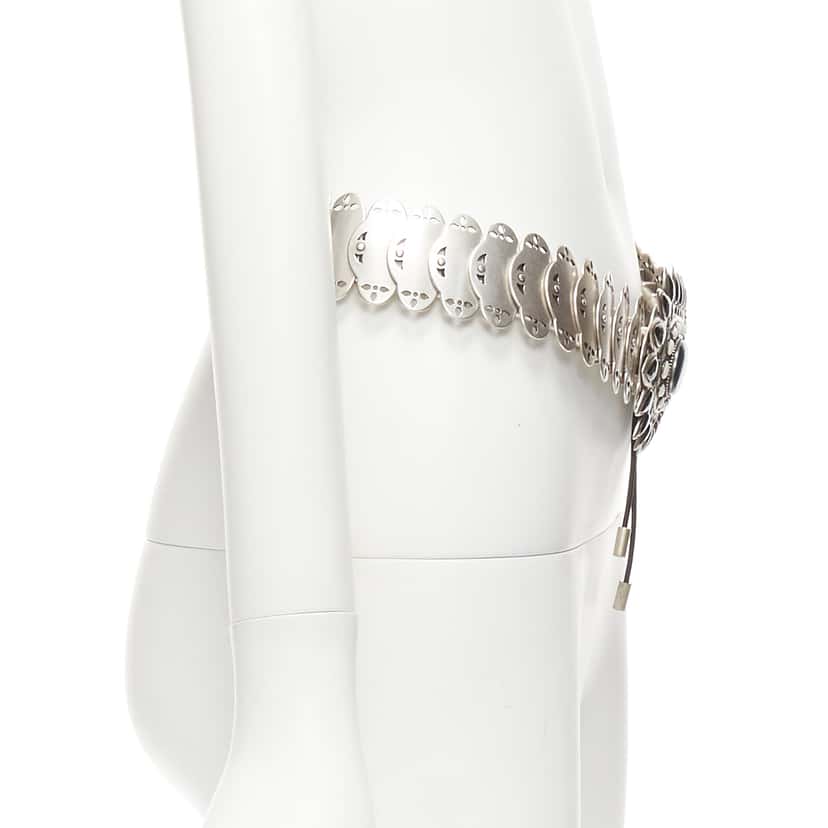 Isabel Marant Pearl Crystal Chain Belt Silver Metal Very good condition - Model View