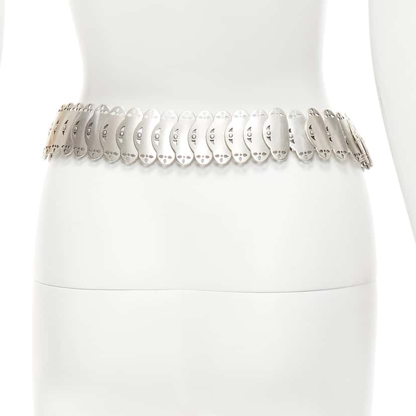 Isabel Marant Pearl Crystal Chain Belt Silver Metal Very good condition - Box View