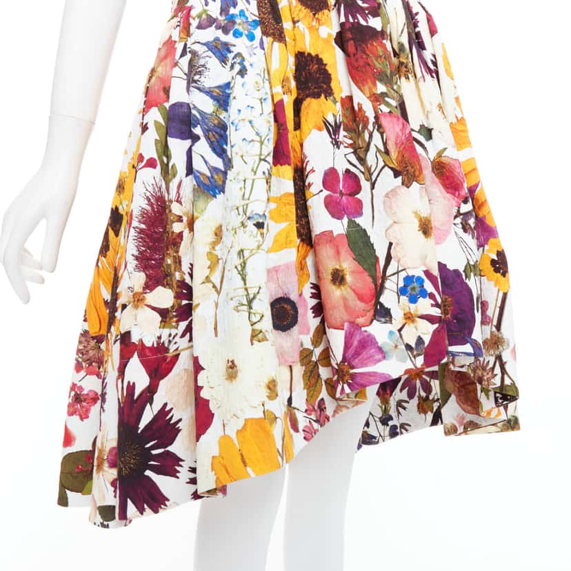 Oscar De La Renta Embellished Bubble Dress MultiColor Cotton Never worn - Back View