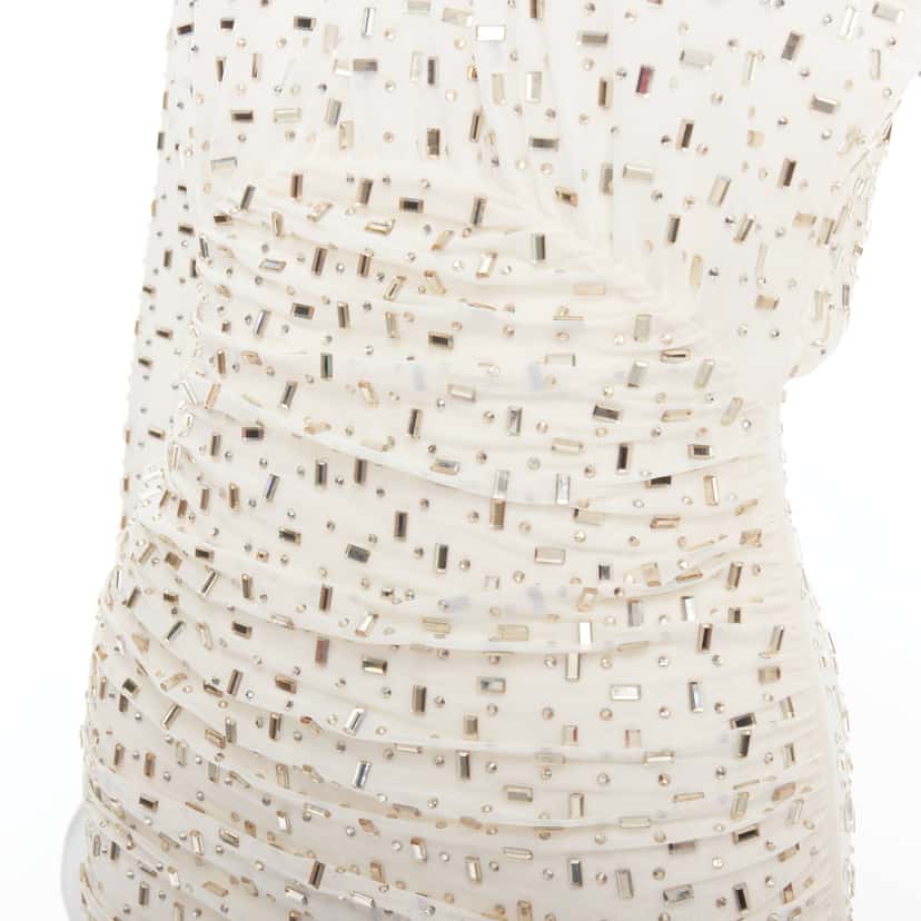 SELF-PORTRAIT Rhinestone Mesh Beige Never worn - Back View