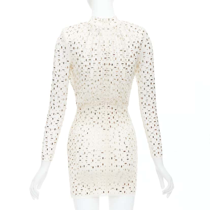 SELF-PORTRAIT Rhinestone Mesh Beige Never worn - Box View