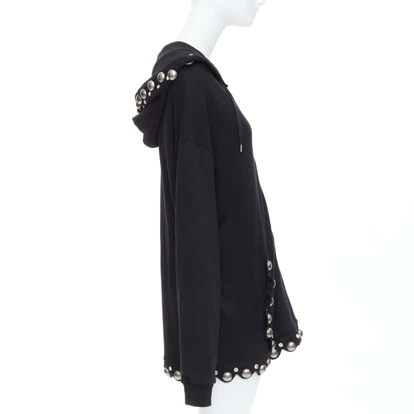 Area Dome Stud Hoodie Black Cotton Very good condition - Model View