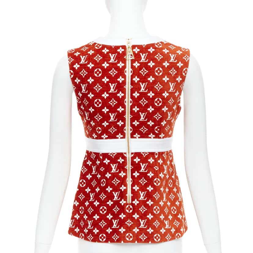 Louis Vuitton Monogram Peplum Top Red Never worn - Box View