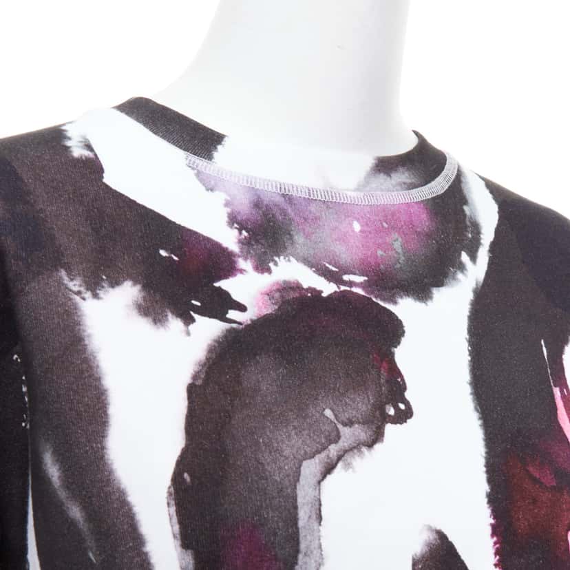 Alexander McQueen Watercolor Logo Sweater White Cotton Never worn - Back View