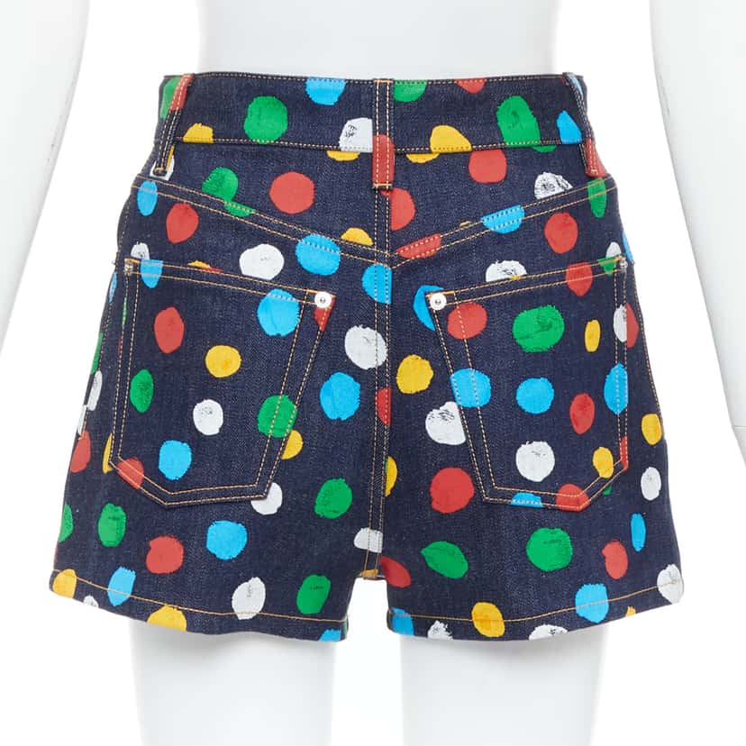 Louis Vuitton Logo Patch Shorts Blue Cotton Never worn - Box View