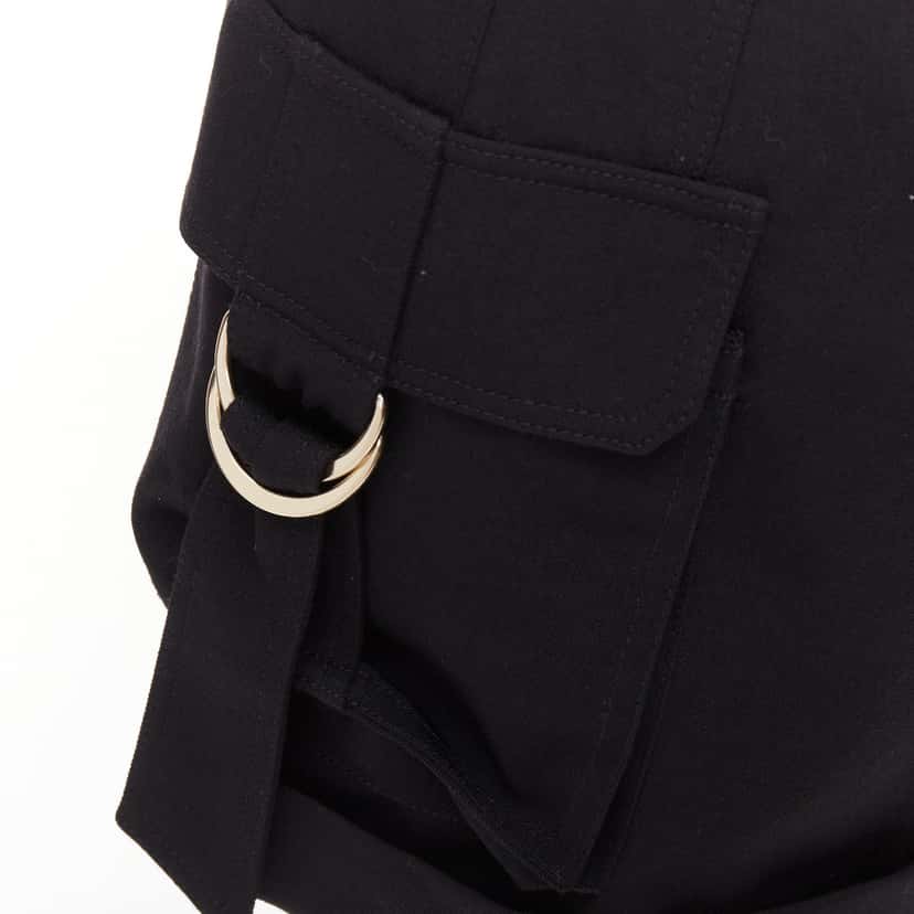Balmain Gold Button Shorts Black Wool Very good condition - Back View