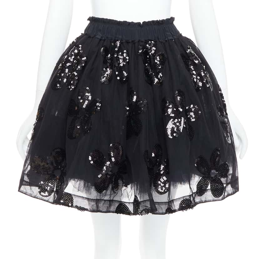 Simone Rocha Floral Tutu Skirt Black Never worn - Front View