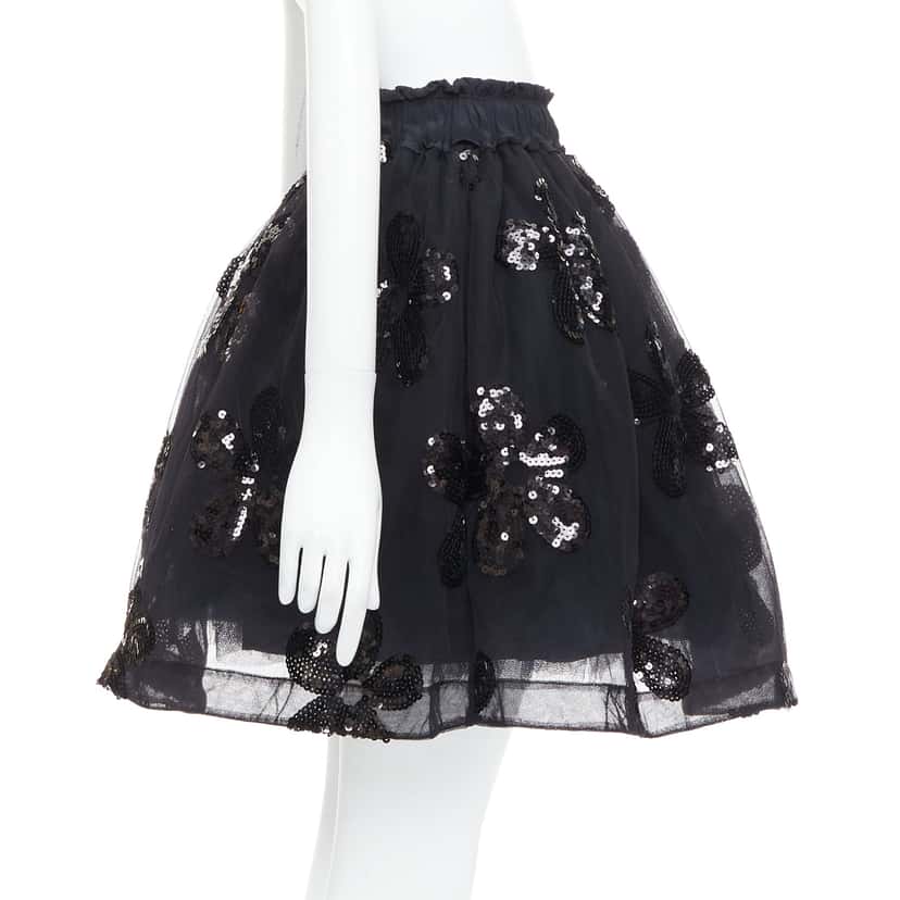 Simone Rocha Floral Tutu Skirt Black Never worn - Model View