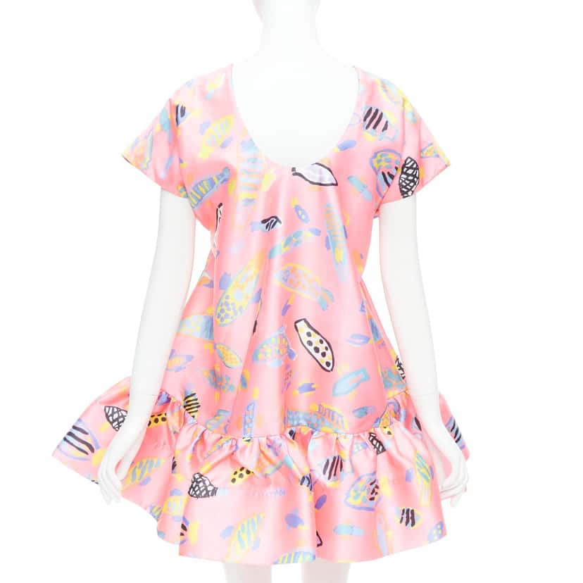 Romance Was Born Illustration Babydoll Dress Pink Polyester Very good condition - Box View