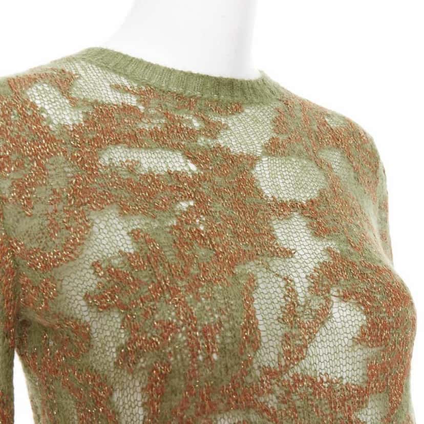 Dior Brocart Green Cashmere Very good condition - Back View