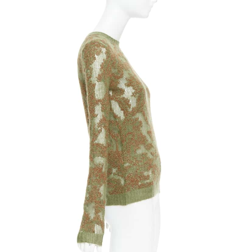 Dior Brocart Green Cashmere Very good condition - Model View