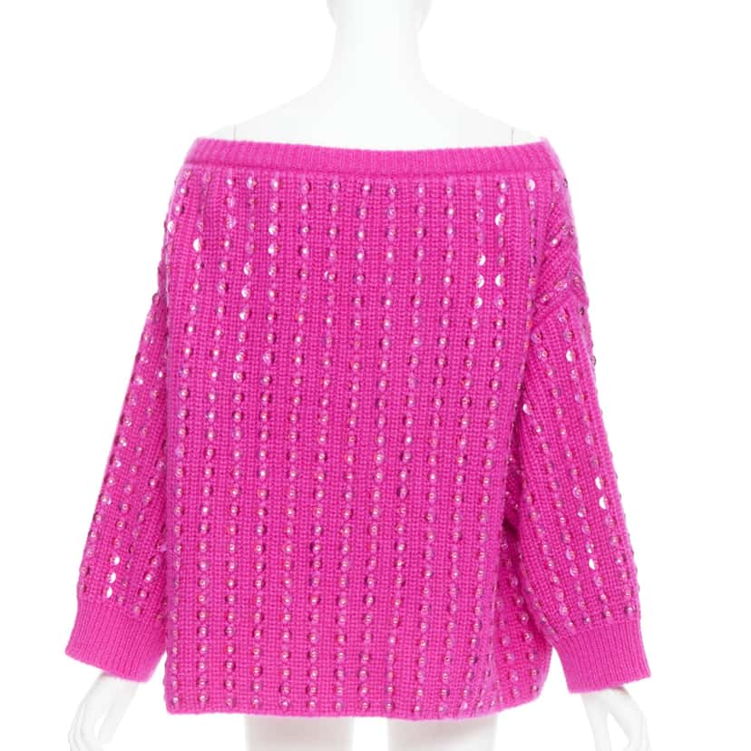 Valentino Garavani Jewel Mohair Sweater Pink Wool Very good condition - Box View