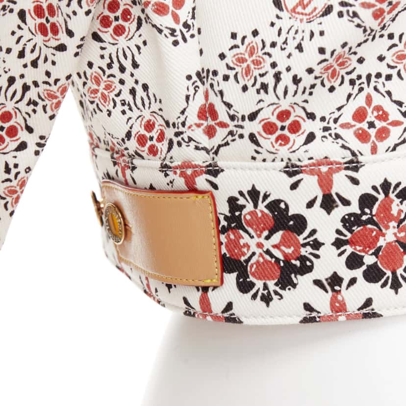 Louis Vuitton Floral Denim Jacket Beige Cotton Very good condition - Back View