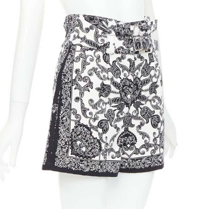 Dior Double Belt Shorts Black Cotton Very good condition - Inside View