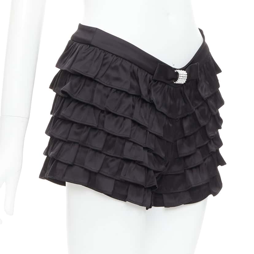 Shushu Tong Ruffle Bow Shorts Black Viscose Very good condition - Inside View
