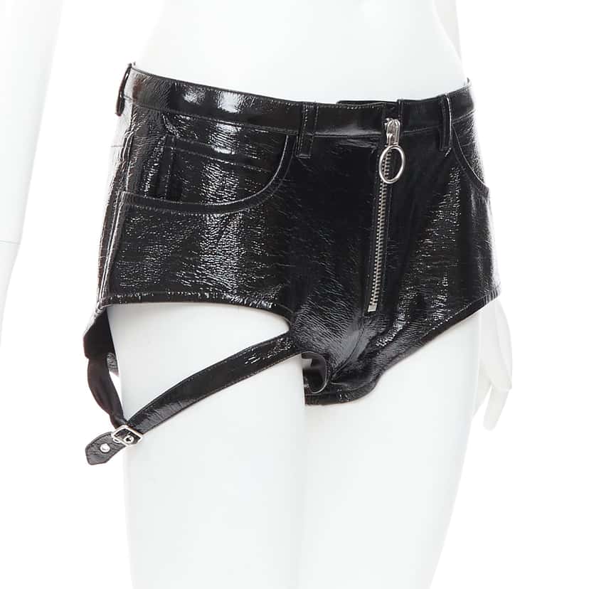 Courreges Harness Boy Shorts Black Cotton Very good condition - Inside View