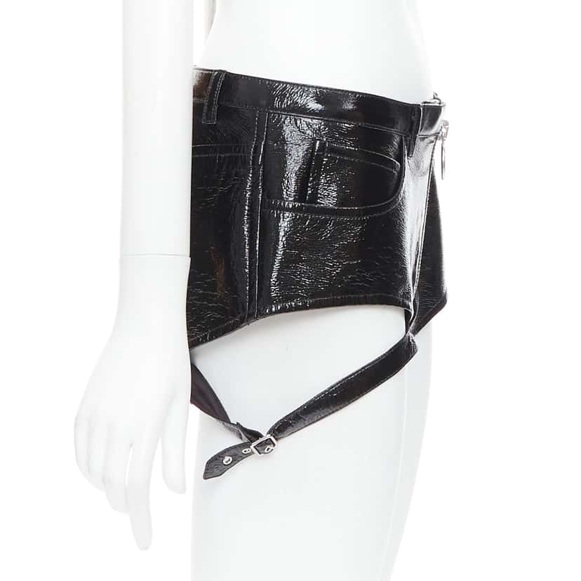 Courreges Harness Boy Shorts Black Cotton Very good condition - Model View