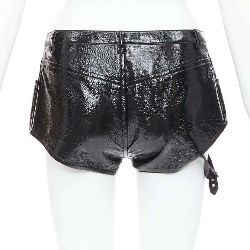 Courreges Harness Boy Shorts Black Cotton Very good condition - Box View
