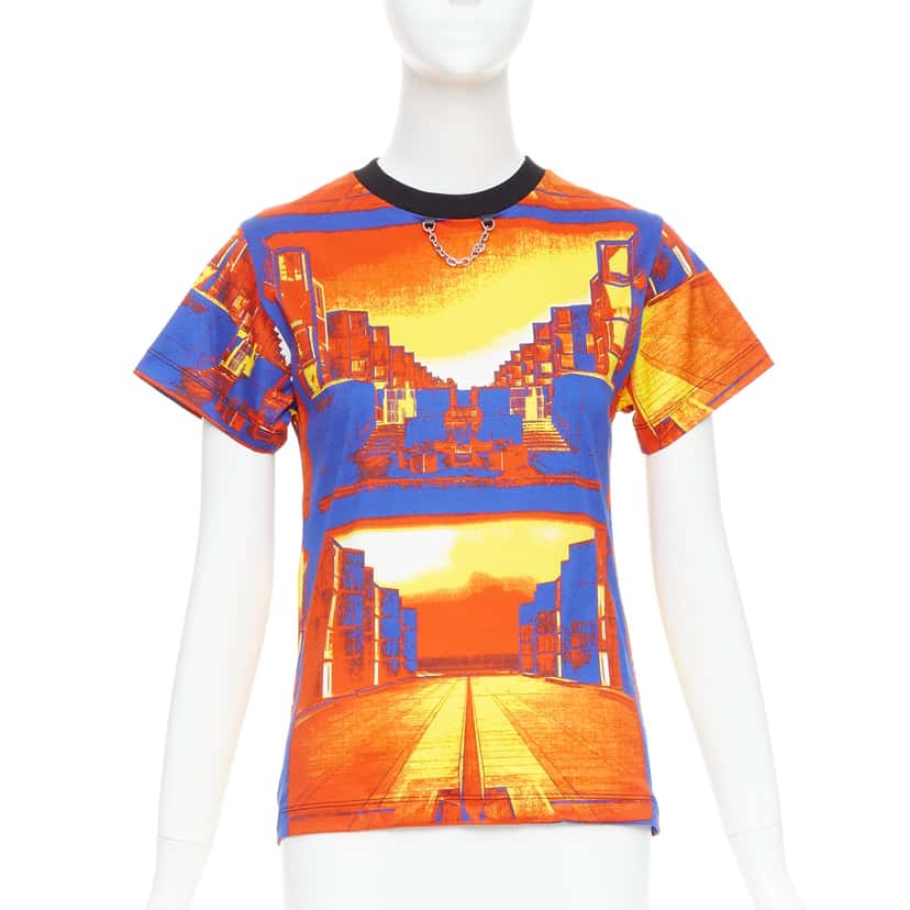 Louis Vuitton City Print Shirt Orange Cotton Very good condition - Front View