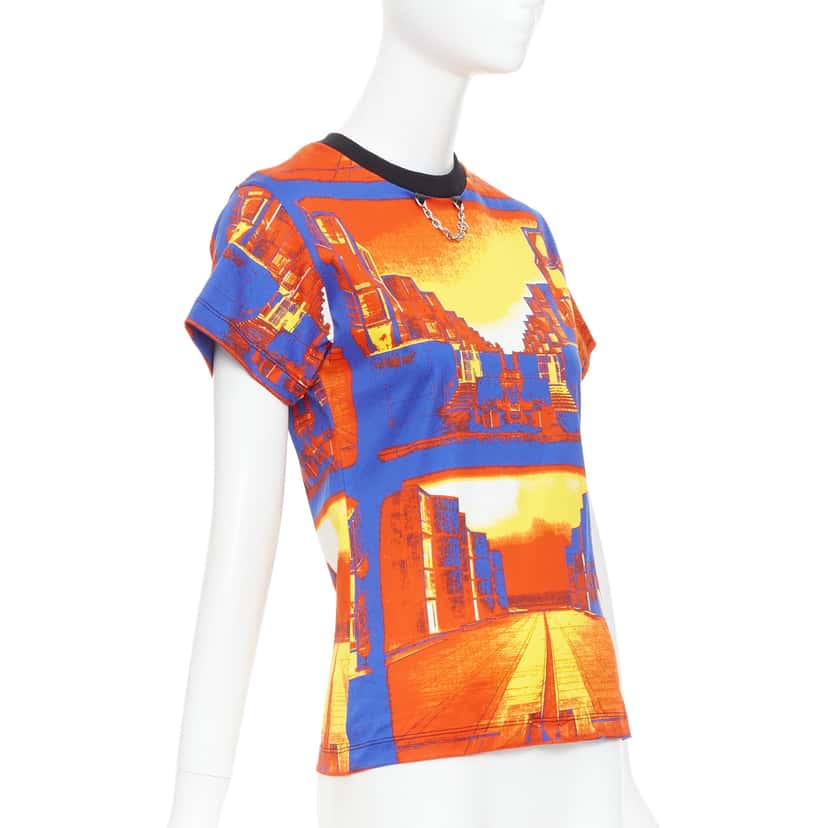 Louis Vuitton City Print Shirt Orange Cotton Very good condition - Inside View