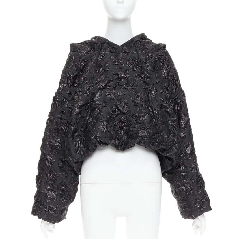 Valentino 3D Jacquard Hoodie Black Polyester Very good condition - Front View