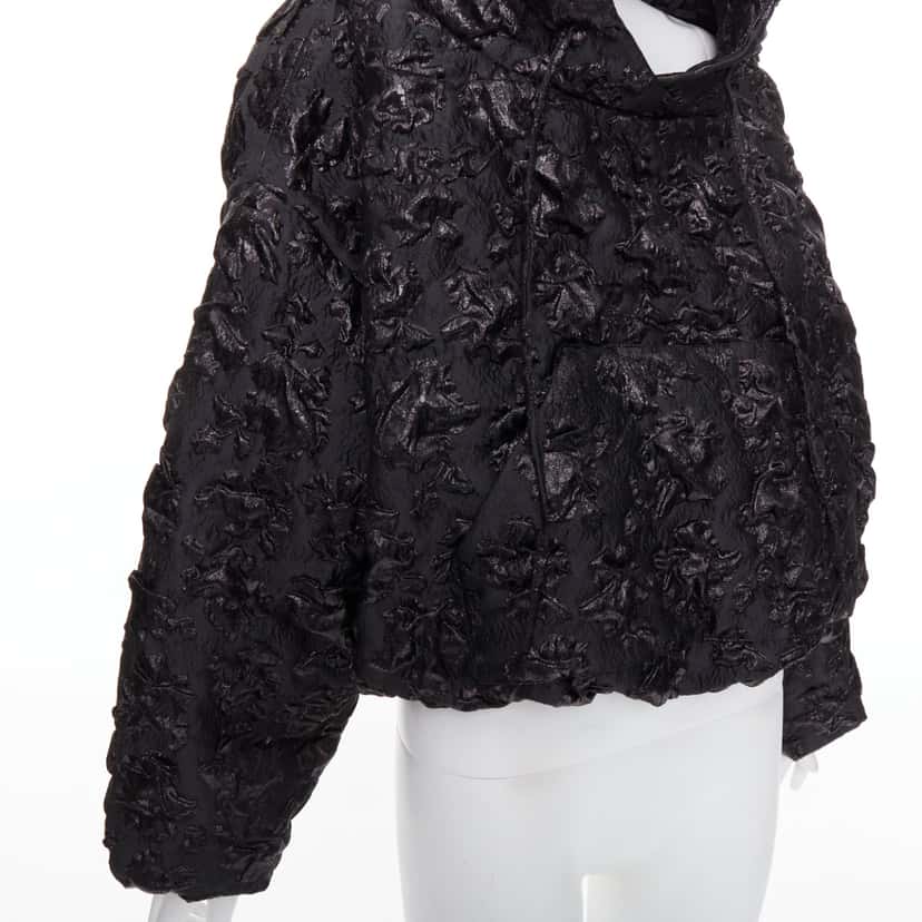 Valentino 3D Jacquard Hoodie Black Polyester Very good condition - Back View