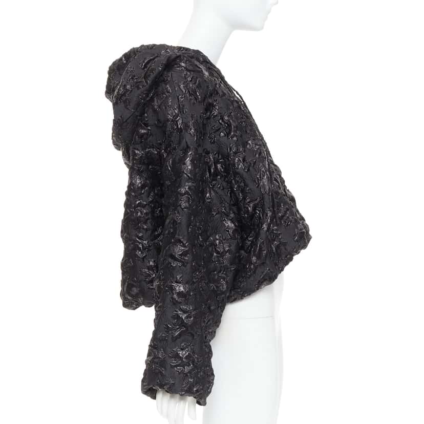 Valentino 3D Jacquard Hoodie Black Polyester Very good condition - Model View