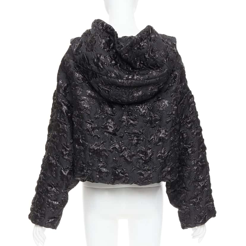 Valentino 3D Jacquard Hoodie Black Polyester Very good condition - Box View