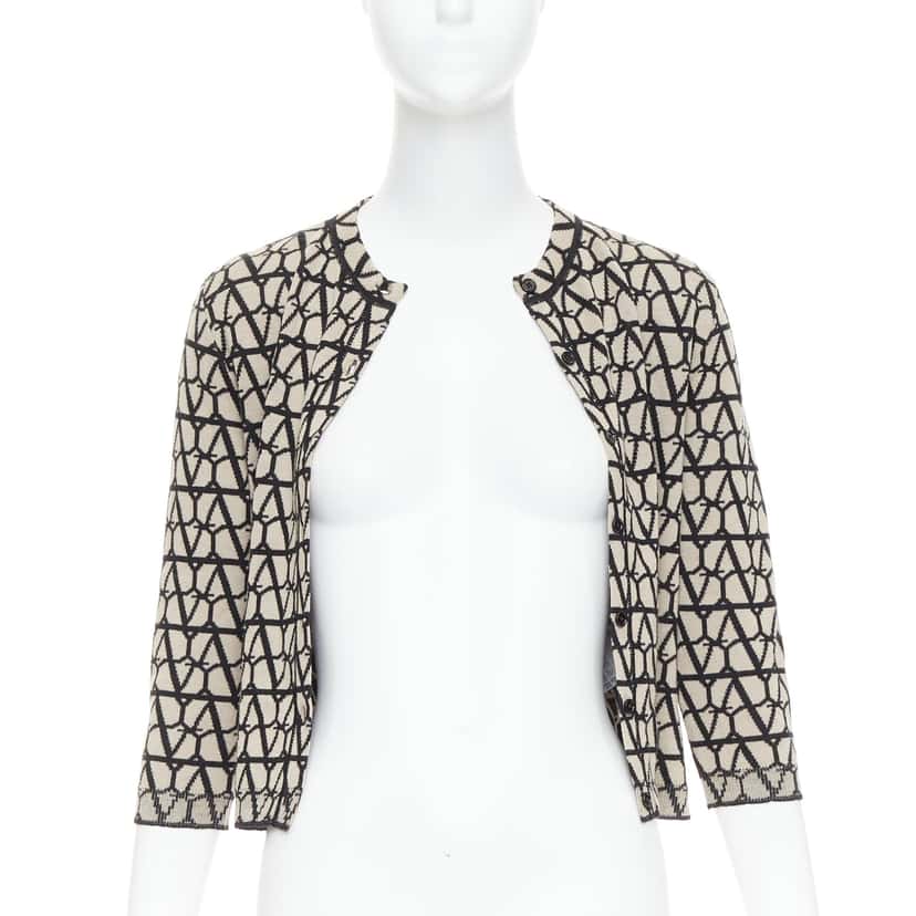 Valentino Iconographe Cardigan Beige Wool Very good condition - Inside View