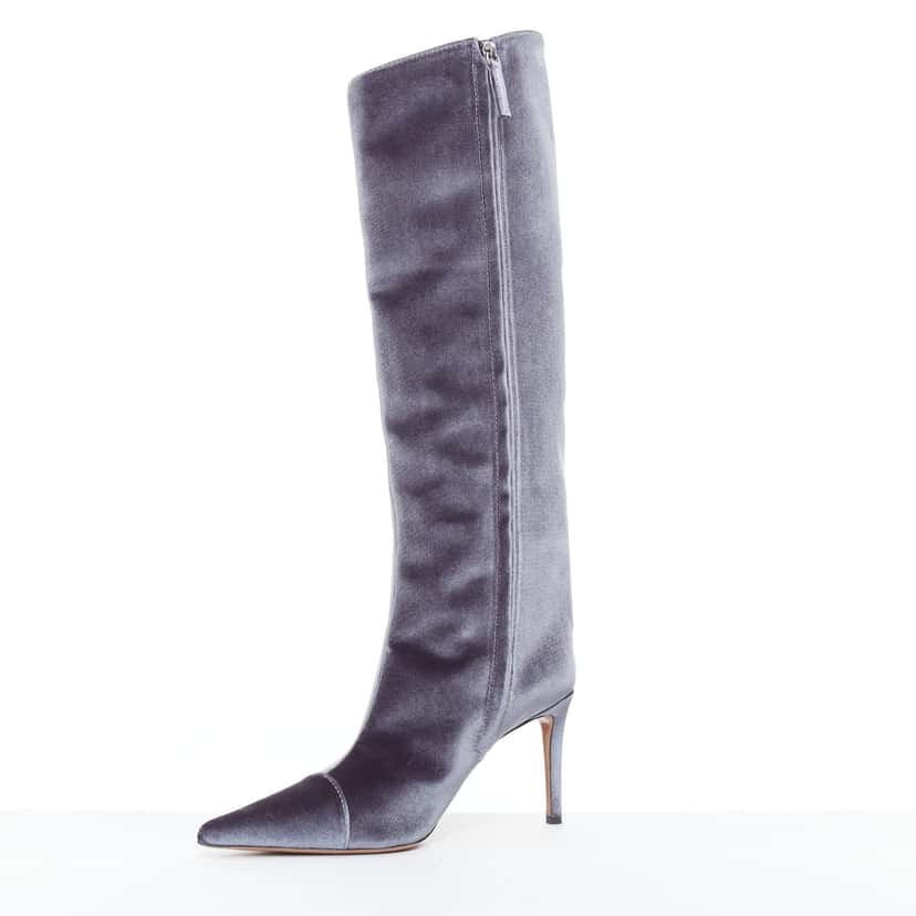 Alexandre Vauthier Alex 105mm Grey Velvet Good condition - Model View