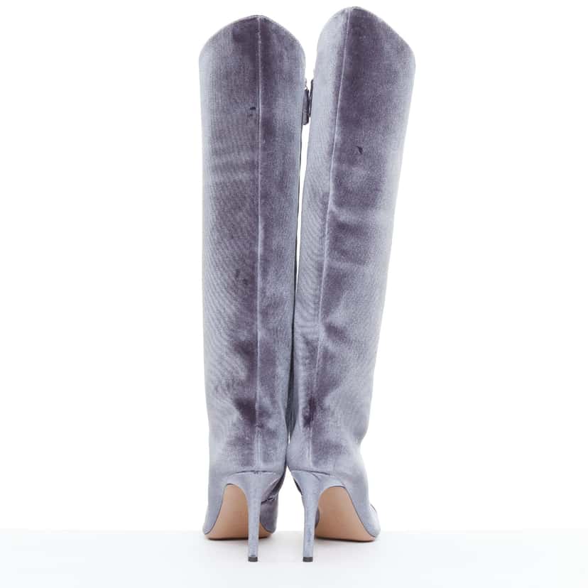 Alexandre Vauthier Alex 105mm Grey Velvet Good condition - Box View