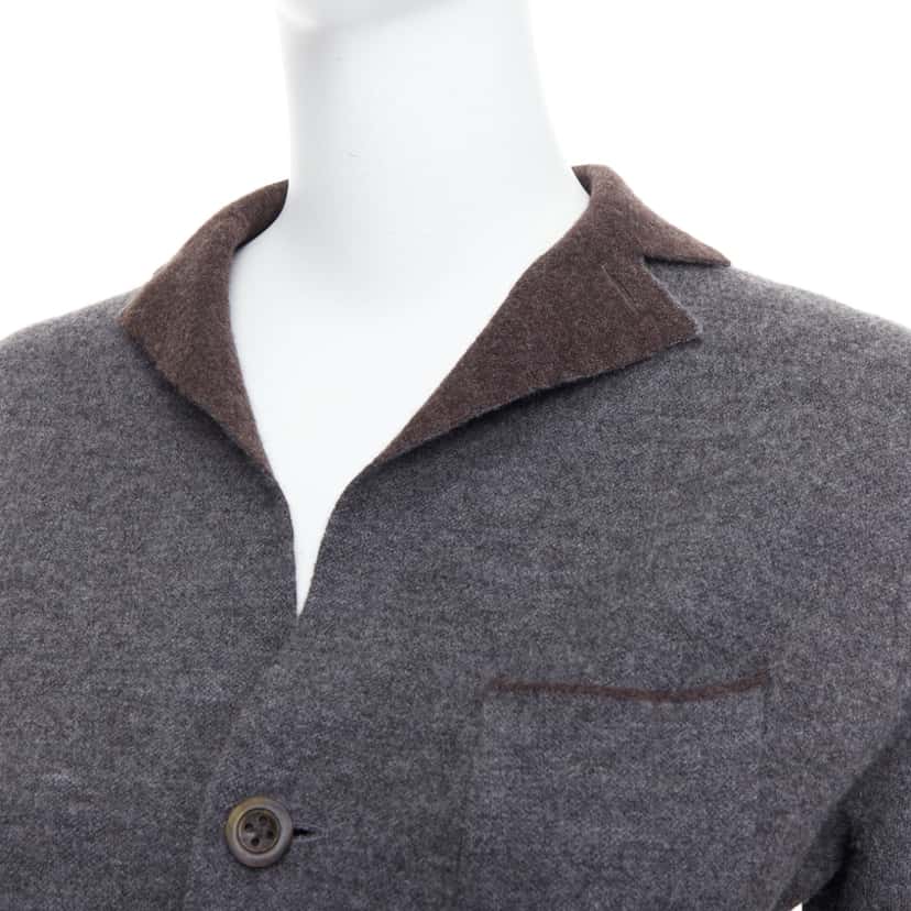 45RPM Double Faced Blazer Grey Wool Very good condition - Back View