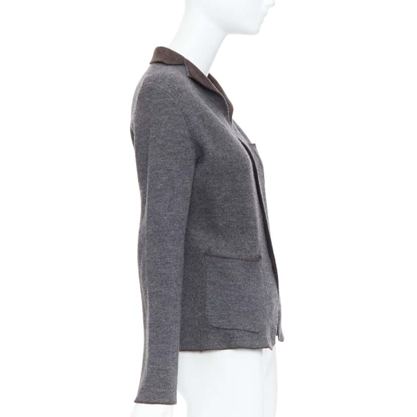 45RPM Double Faced Blazer Grey Wool Very good condition - Box View