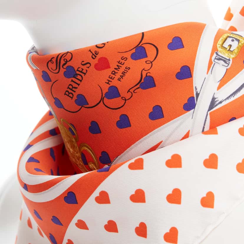 Hermès Bride de Gala Love Orange Silk Never worn - Back View