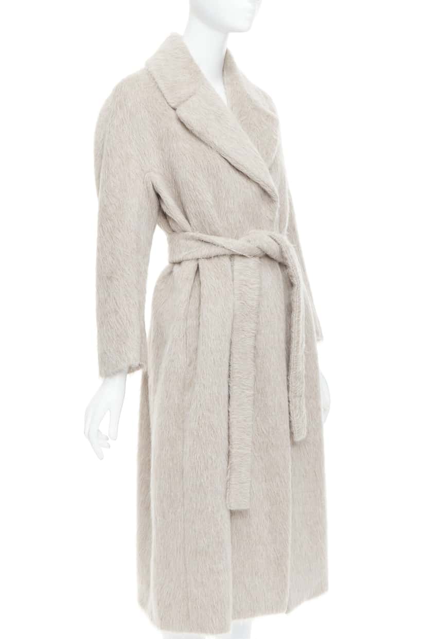 Max Mara Grey Alpaca Wool Coat Grey Never worn - Inside View