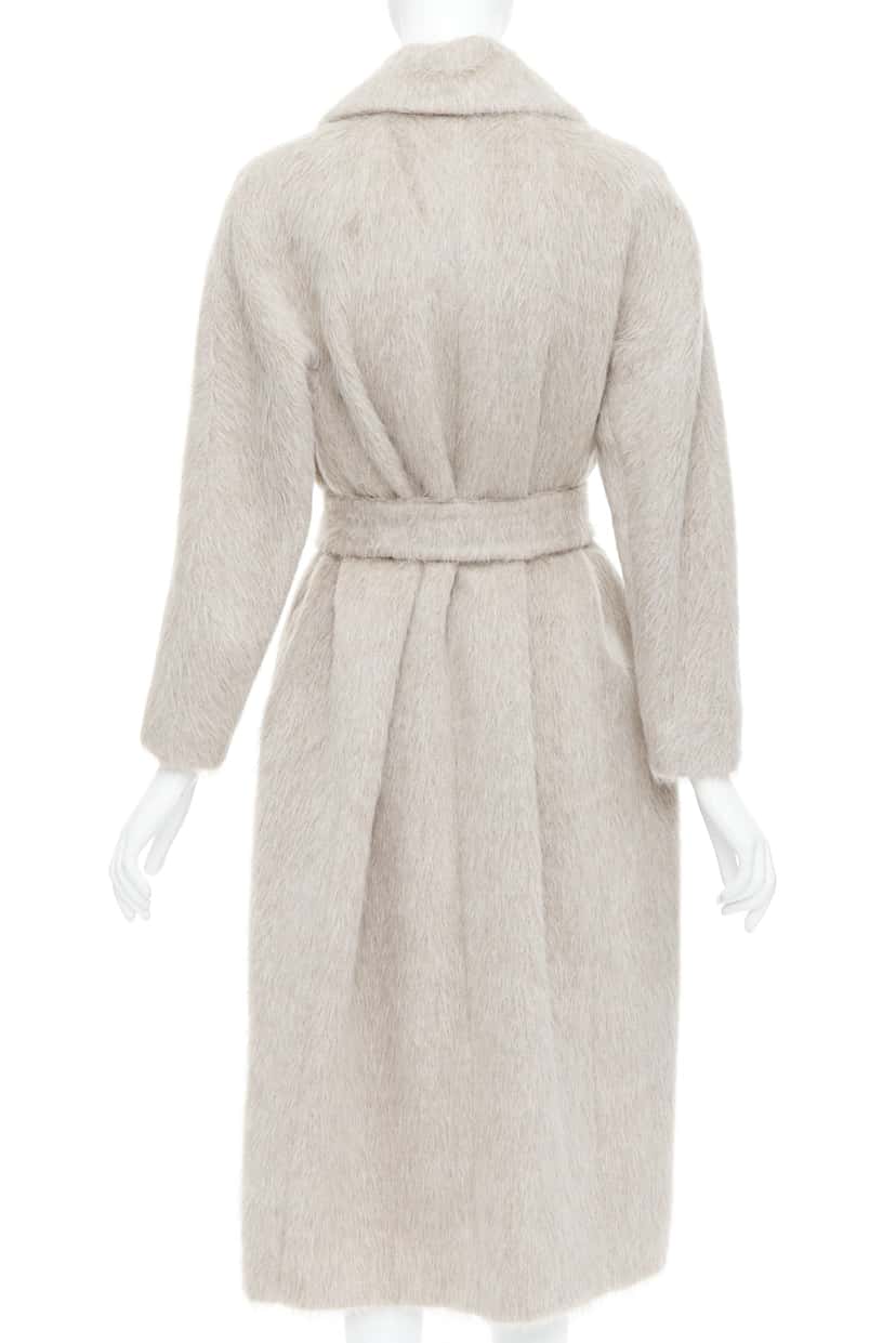 Max Mara Grey Alpaca Wool Coat Grey Never worn - Box View