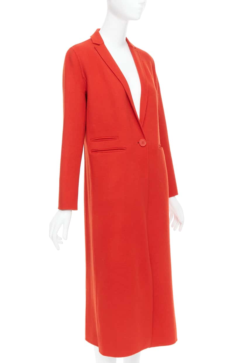 Maje Red Wool Peak Coat Red Wool Never worn - Inside View