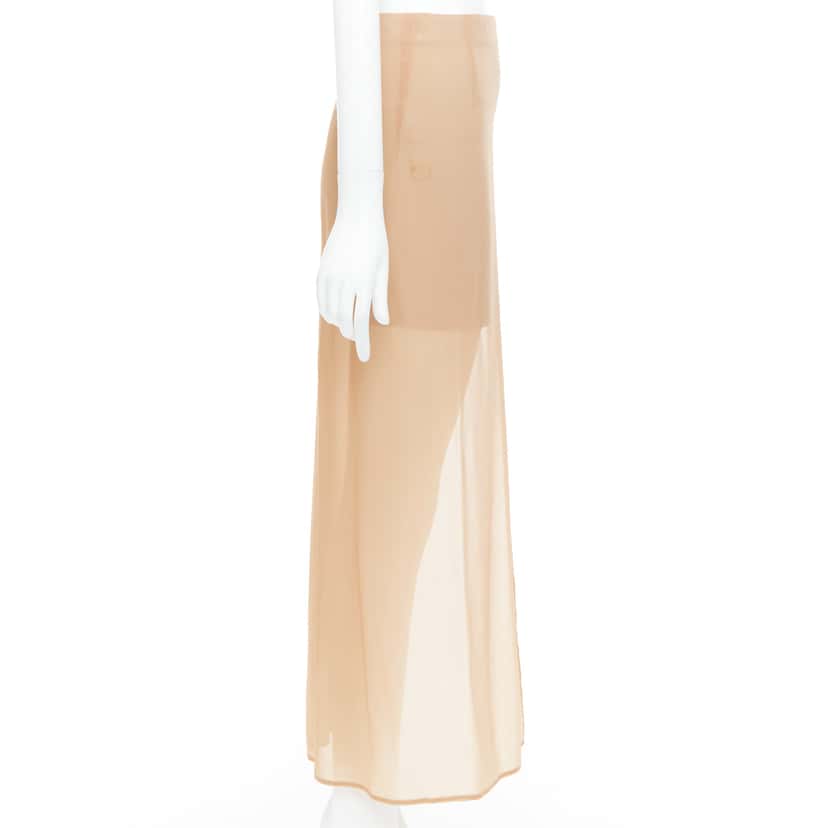 Maison Martin Margiela Sheer Asymmetric Skirt Beige Good condition - Model View