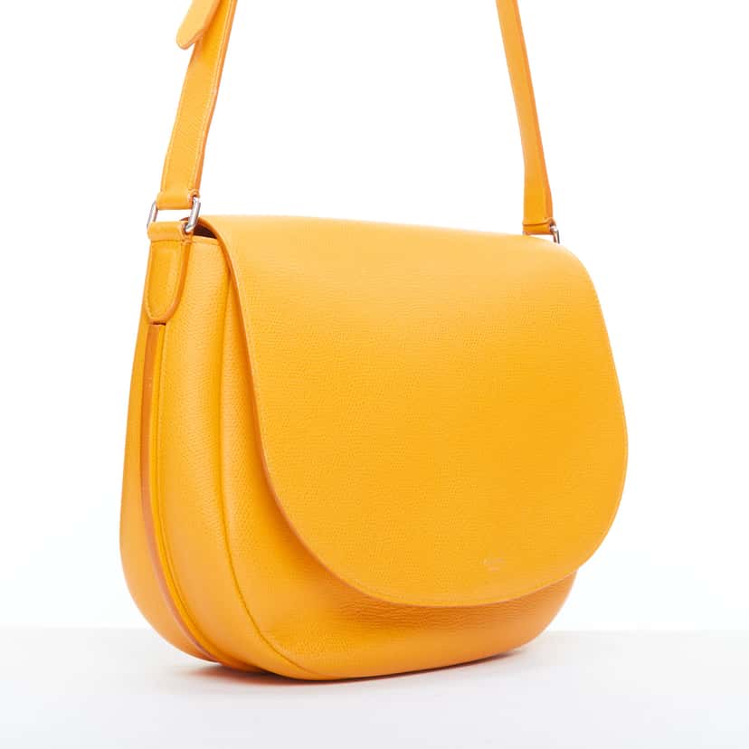 Celine Trotteur Messenger Yellow Leather Good condition - Inside View