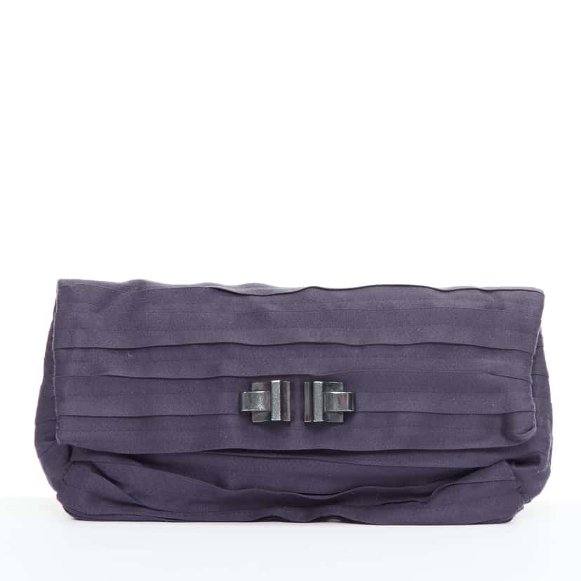 Lanvin Geometric Zip Clutch Purple Good condition - Front View