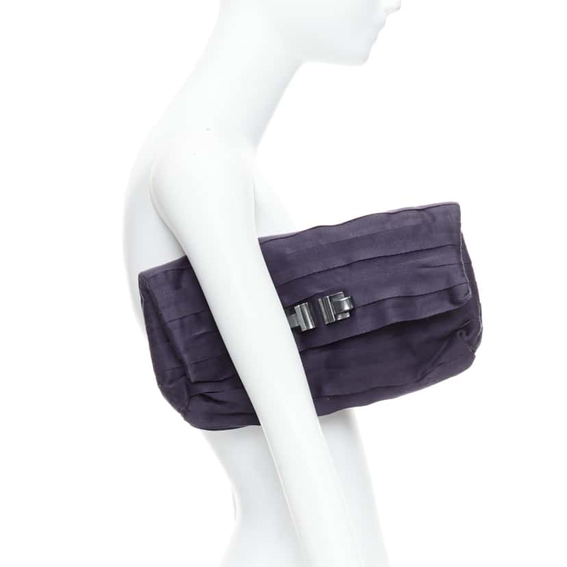 Lanvin Geometric Zip Clutch Purple Good condition - Back View