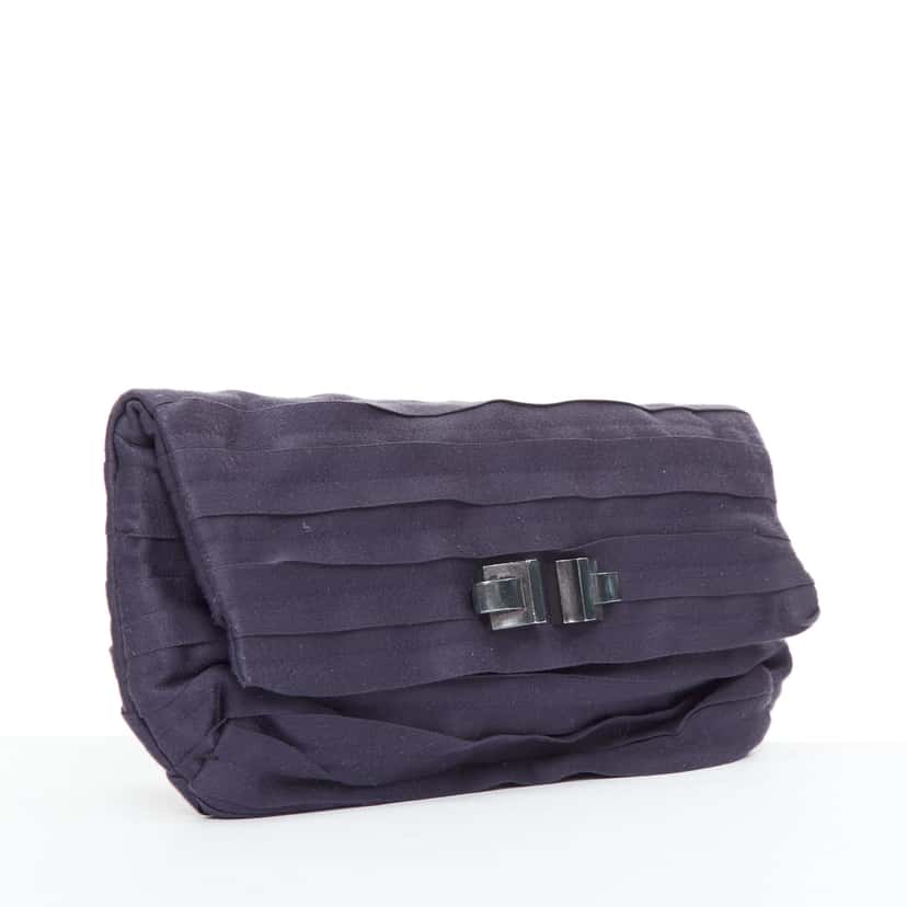 Lanvin Geometric Zip Clutch Purple Good condition - Inside View