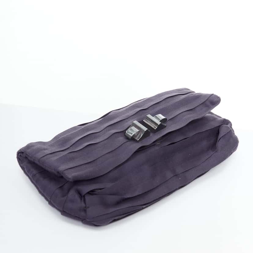 Lanvin Geometric Zip Clutch Purple Good condition - Box View