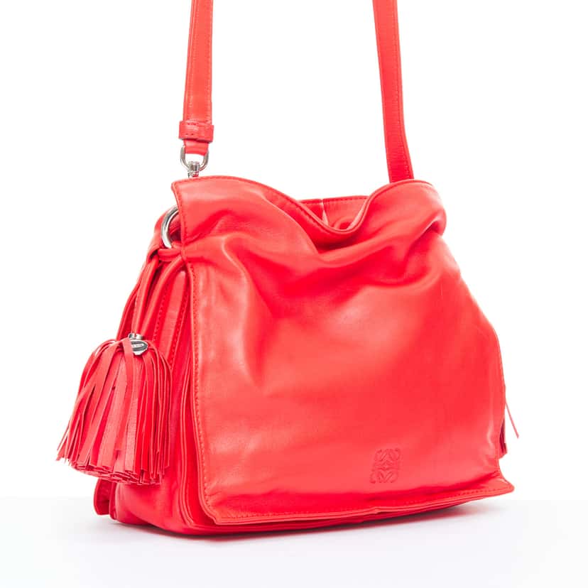 Loewe Aztec Foldover Bag Red Leather Good condition - Inside View